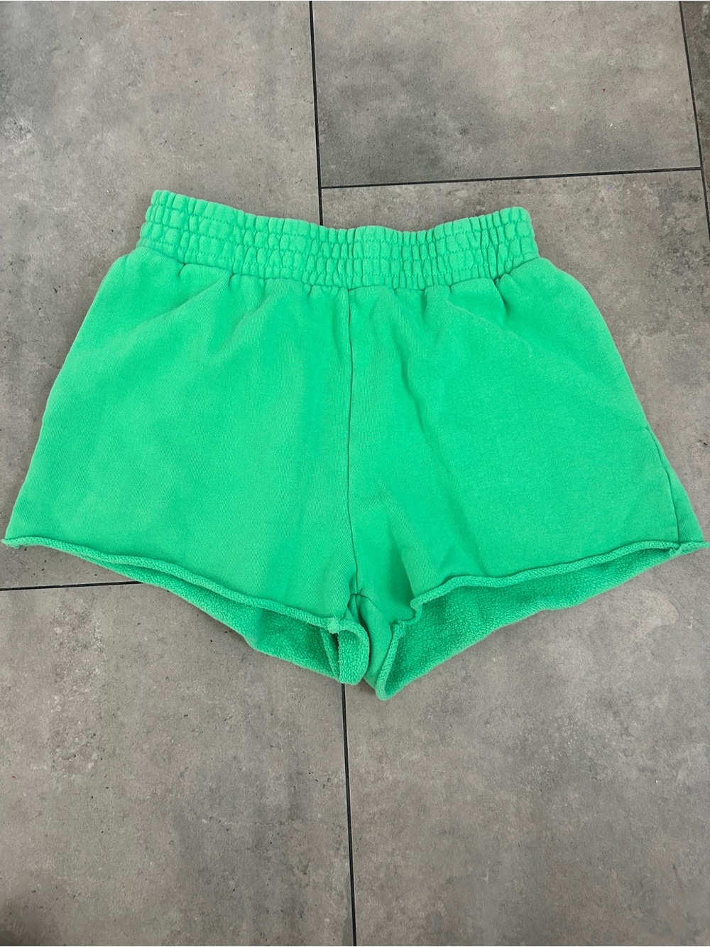 Katie J NYC green hoodie and shorts sweatshirt set Small/Large - Picture 4 of 11